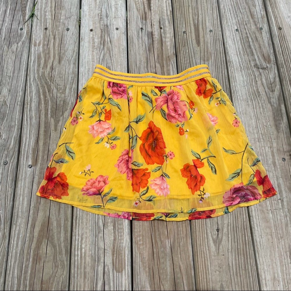 Old Navy Yellow Floral Skirt